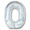 Favor Lane Number Balloons Iridescent Silver 102cm Number 0 Balloon 1 Favor Lane Number Balloons Iridescent Silver 102cm Number 0 Balloon
