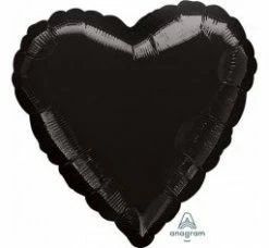 Favor Lane Black Foil Heart Balloon