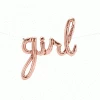 Favor Lane Foil Rose Gold Script 'girl' Balloon