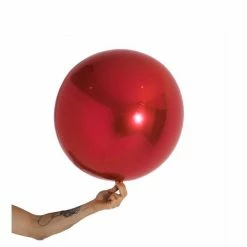 Favor Lane Foil Balloon Balls + Orbz Metallic Red 50cm Loon Balls®