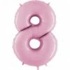 Favor Lane Pastel Pink 100cm Number 8 Balloon Number Balloons