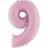Favor Lane Pastel Pink 100cm Number 9 Balloon Number Balloons