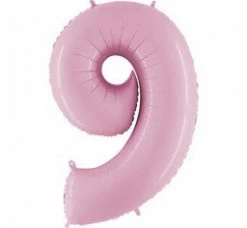 Favor Lane Pastel Pink 100cm Number 9 Balloon Number Balloons