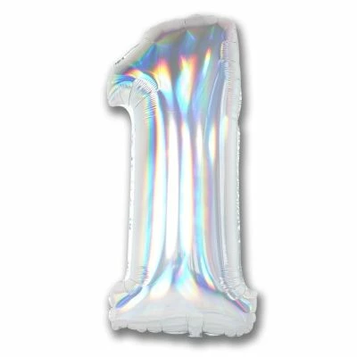 Favor Lane Number Balloons Iridescent Silver 102cm Number 1 Balloon 3 Favor Lane Number Balloons Iridescent Silver 102cm Number 1 Balloon