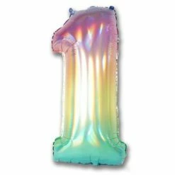 Favor Lane Pastel Iridescent 102cm Number 1 Balloon