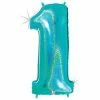 Favor Lane Robin's Egg Blue 100cm Number 1 Balloon Number Balloons