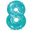 Favor Lane Robin's Egg Blue 100cm Number 8 Balloon
