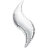 Favor Lane 71cm Foil Curve Balloon - Silver Shape + Novelty Foil Balloons