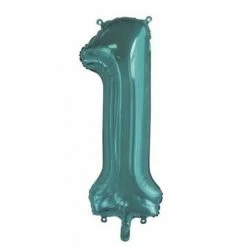 Favor Lane Teal 86cm Number 1 Balloon