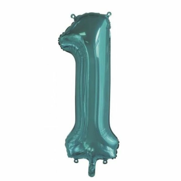 Favor Lane Teal 86cm Number 1 Balloon 3 Favor Lane Teal 86cm Number 1 Balloon