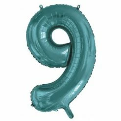 Favor Lane Number Balloons Teal 86cm Number 9 Balloon