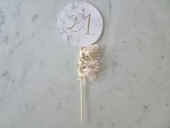 Little Confetti Love '21' Blush + Gold Tassel Cake Topper