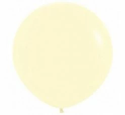 Favor Lane 90cm Jumbo Round Balloon - Pastel Matte Yellow 75cm + 90cm Round Latex Balloons