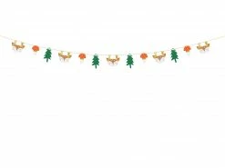 PartyDeco Paper Garlands + Buntings Woodland Forest Paper Garland Kit