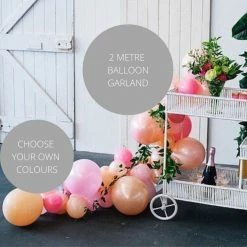 Favor Lane DIY Balloon Garland Kits 2 Metre Custom Colour Balloon Garland - Perth Only
