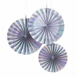 Ginger Ray Iridescent Paper Fan Set