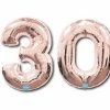 Favor Lane Foil Rose Gold '30' Balloons 86cm Number Balloons