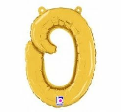 Favor Lane Script Letter Balloons - Gold Letter + Word Balloons