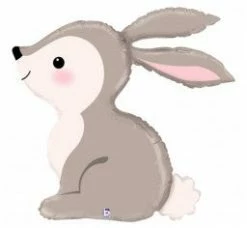 Favor Lane Jumbo Woodland Bunny Foil Balloon Shape + Novelty Foil Balloons