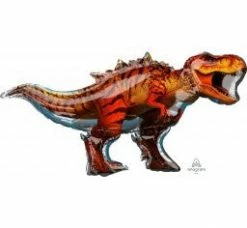 Favor Lane Jurassic World T-Rex Dinosaur Shape Balloon Shape + Novelty Foil Balloons