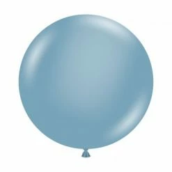 Tuftex 75cm + 90cm Round Latex Balloons 90cm Jumbo Round Balloon - Blue Slate