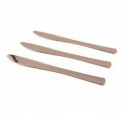 Favor Lane WEDDINGS Rose Gold Deluxe Metallic Knives 12Pk