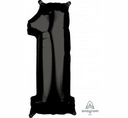Favor Lane Black 66cm Number 1 Balloon 3 Favor Lane Black 66cm Number 1 Balloon