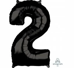 Favor Lane Black 66cm Number 2 Balloon Number Balloons 3 Favor Lane Black 66cm Number 2 Balloon Number Balloons