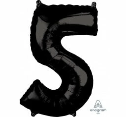 Favor Lane Black 66cm Number 5 Balloon 3 Favor Lane Black 66cm Number 5 Balloon