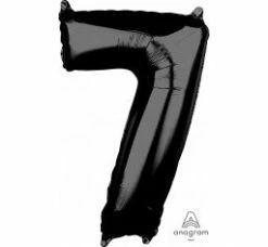 Favor Lane Number Balloons Black 66cm Number 7 Balloon