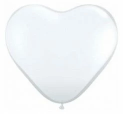Favor Lane 15cm Mini Heart Balloon - White