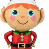 Favor Lane Happy Christmas Elf Foil Shape Balloon Shape + Novelty Foil Balloons 2 Favor Lane Happy Christmas Elf Foil Shape Balloon Shape + Novelty Foil Balloons