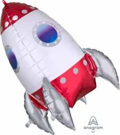 Favor Lane Rocket Ship Foil Balloon