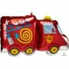 Favor Lane Shape + Novelty Foil Balloons Fire Truck Foil Balloon