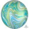 Favor Lane Marblez 40cm Orbz Balloon - Blue + Green