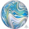 Favor Lane Foil Balloon Balls + Orbz Marblez 40cm Orbz Balloon - Blue