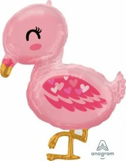Qualatex Shape + Novelty Foil Balloons Jumbo Baby Flamingo Shape Balloon