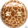 Favor Lane Giraffe Print 40cm Orbz Balloon Shape + Novelty Foil Balloons
