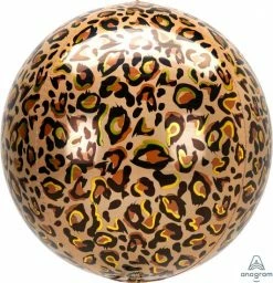 Favor Lane Leopard Print 40cm Orbz Balloon Shape + Novelty Foil Balloons