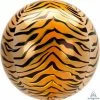 Favor Lane Shape + Novelty Foil Balloons Tiger Print 40cm Orbz Balloon