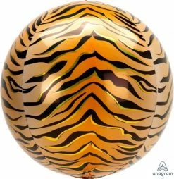 Favor Lane Shape + Novelty Foil Balloons Tiger Print 40cm Orbz Balloon