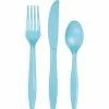 Favor Lane Pastel Blue Plastic Cutlery 24Pk Bridal Shower/Hens Party