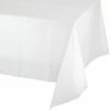 Favor Lane Rectangle Classic White Tablecover WEDDINGS