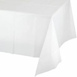 Favor Lane Rectangle Classic White Tablecover WEDDINGS