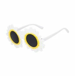 Favor Lane Party Props + Tattoos Kids Daisy Flower Sunglasses - White