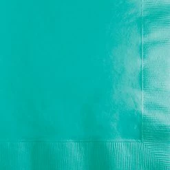 Favor Lane Teal Paper Cocktail Napkins 50pk Napkins - Plain Solid Colour