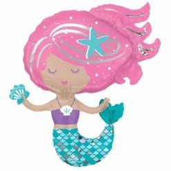 Favor Lane Shimmering Mermaid Supershape Foil Balloon