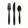 Favor Lane Black Velvet Plastic Cutlery 24Pk Bridal Shower/Hens Party