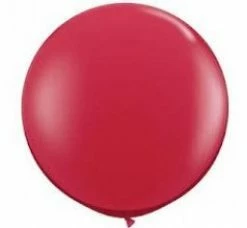 Qualatex 90cm Jumbo Round Balloon - Ruby Red