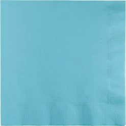 Favor Lane Napkins - Plain Solid Colour Pastel Blue Paper Cocktail Napkins 50pk